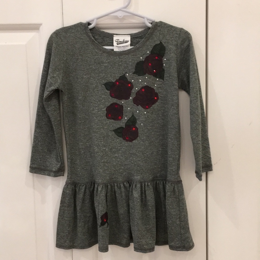 Random Hearts Boutique Dress with Studded Flowers